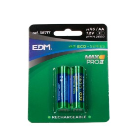 Pilhas Recarregáveis EDM 38717 Max Pro II Eco-Series 2600 mAh 1,2 V 1,2V AA (2 Unidades) de EDM Product, Pilhas recarregáveis...