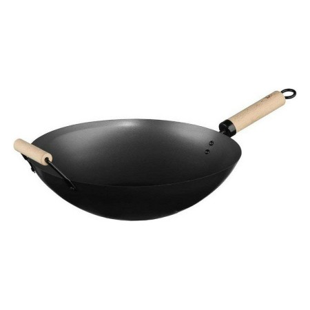 Wok Secret de Gourmet Noir Acier inoxydable Ø 35 cm de Secret de Gourmet, Woks - Réf : S7904086, Prix : 17,13 €, Remise : %