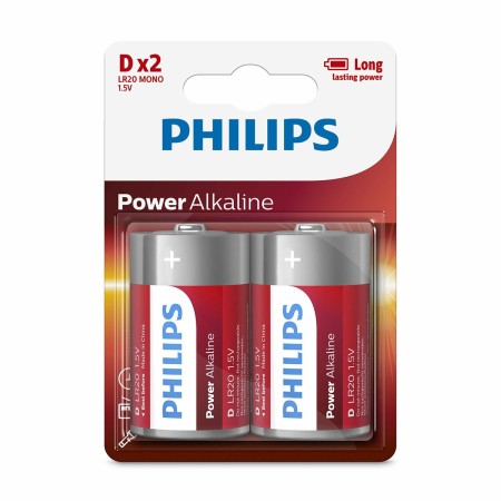 Piles Alcalines Philips Power LR20 1,5 V Type D (2 Unités) de Philips, Piles jetables - Réf : S7915702, Prix : 5,51 €, Remise...