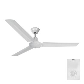 Ventilateur de Plafond EDM 33982 Blanc 60 W Ø 120 cm Mini industriel de EDM Product, Ventilateurs de plafond - Réf : S7917022...