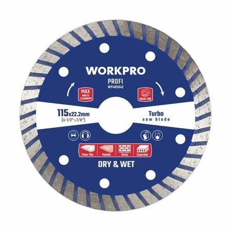 Diamanttrennscheibe Workpro Profi Turbo von Workpro, Zubehör für Oberfräsen - Ref: S7924658, Preis: 8,05 €, Rabatt: %