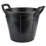 Cubo con Asa Bellota 18 L industrial Negro Goma de caucho Resistente de Bellota, Equipo de manipulación de bidones y cubos - ...