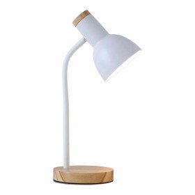 Lampada da scrivania EDM 32015 Bianco Naturale Legno Acciaio 40 W 12 x 17 x 45 cm di EDM Product, Lampade da lavoro - Rif: S7...