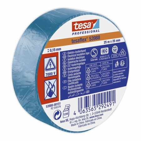 Nastro isolante TESA Azzurro PVC 25 mm x 25 m di TESA, Nastri adesivi - Rif: S7925826, Prezzo: 3,99 €, Sconto: %