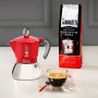 Cafeteira Italiana Bialetti Moka Induction Preto Vermelho Alumínio 150 ml (1 Unidade) de Bialetti, Cafeteiras italianas - Ref...