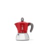 Cafeteira Italiana Bialetti Moka Induction Preto Vermelho Alumínio 150 ml (1 Unidade) de Bialetti, Cafeteiras italianas - Ref...