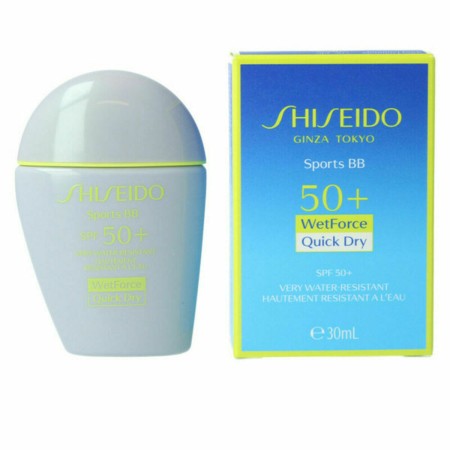 Crème Make-up Base Sports BB Shiseido Sports BB SPF50+ SPf 50+ Very Dark Spf 50 30 ml (30 ml) by Shiseido, Sun filters - Ref:...