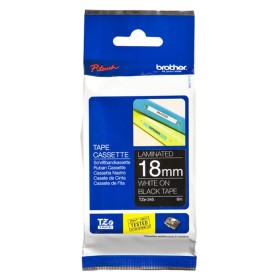 Cinta laminada para máquinas rotuladoras Brother TZE-345 Branco/Preto 18mm de Brother, Etiquetas adesivas e autocolantes - Re...