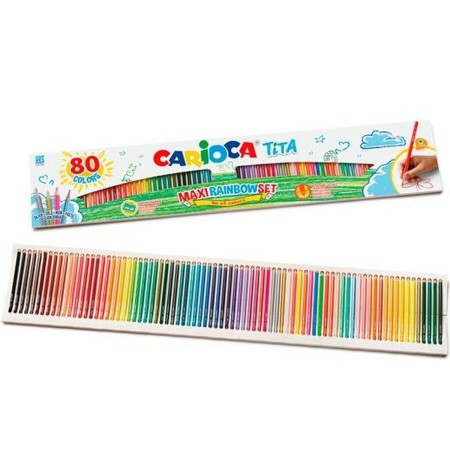 Crayons de couleur Carioca Tita Multicouleur 80 Pièces de Carioca, Matériel de dessin - Réf : S8403521, Prix : 16,76 €, Remis...