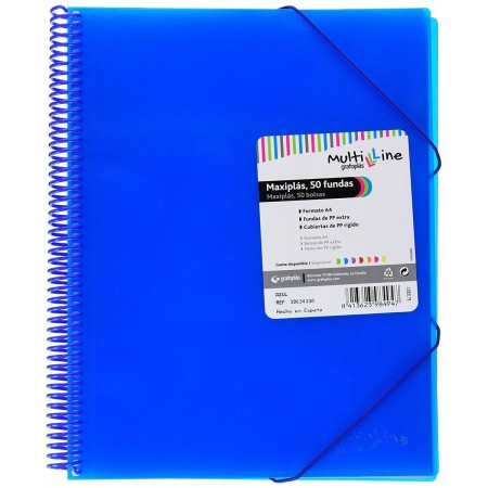 Classeur Grafoplas Maxiplás Bleu A4 de Grafoplas, Dossiers - Réf : S8408761, Prix : 10,44 €, Remise : %