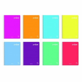 Notebook Pacsa Polipac Multicolour White Din A4 5 Pieces 80 Sheets by Pacsa, Wirebound Notebooks - Ref: S8414698, Price: 8,87...