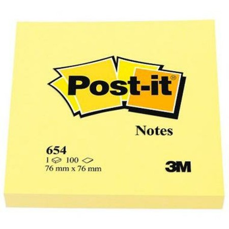 Notes Adhésives Post-it CANARY YELLOW Jaune 7,6 x 7,6 cm 36 Unités 36 Pièces 76 x 76 mm de Post-it, Feuillets autocollants - ...