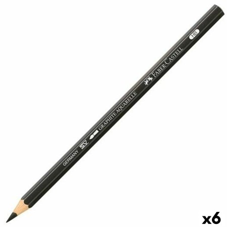 Bleistift Faber-Castell Graphite Aquarelle Aquarell Schwarz Sechseckig HB (6 Stück) von Faber-Castell, Zeichnungsmaterialien ...