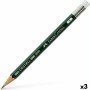 Pencil with Eraser Faber-Castell 9000 B Hexagonal B (3 Units) by Faber-Castell, Drawing materials - Ref: S8421587, Price: 4,8...