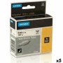 Cinta Laminada para Rotuladoras Rhino Dymo ID1-6 Amarillo Negro 6 x 1,5 mm (5 Unidades) de Dymo, Etiquetas adhesivas y pegati...