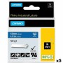 Laminiertes Klebeband zur Kennzeichnung von Maschinen Rhino Dymo ID1-12 Blau Weiß 12 x 5,5 mm Selbstklebend Vinyl (5 Stück) v...