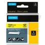 Laminated Tape for Labelling Machines Rhino Dymo ID1-12 Yellow Black 12 x 3,5 mm Self-adhesives (5 Units) by Dymo, Adhesive l...