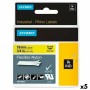 Cinta laminada para máquinas rotuladoras Rhino Dymo ID1-19 19 x 3,5 mm Preto Amarelo Autoadesivas (5 Unidades) de Dymo, Etiqu...