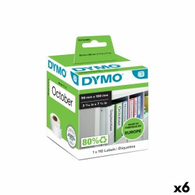 Drucker-Etiketten Dymo 99019 59 x 190 mm LabelWriter™ Weiß Schwarz (6 Stück) von Dymo, Klebeetiketten und Aufkleber - Ref: S8...