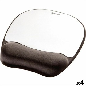 Tappetino con poggia polsi Fellowes Argentato Nero Stoffa Foam 4 Unità (23 x 19,6 x 2 cm) di Fellowes, Accessori per tastiere...