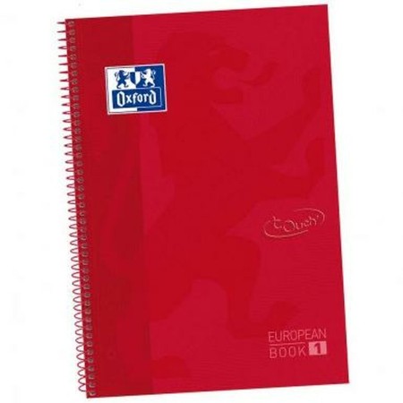 Book of Rings Oxford Europeanbook 1 Write&Erase Dark Red A4+ 80 Sheets Hard cover by Oxford, Wirebound Notebooks - Ref: S8425...