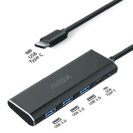 USB Hub Nilox NXHUBUSBC03 Black by Nilox, USB hubs - Ref: S8428015, Price: 11,99 €, Discount: %