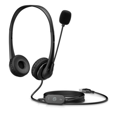 Headphones with Microphone HP Wired USB Headset Black by HP, PC Headsets - Ref: S8430800, Price: 29,33 €, Discount: %