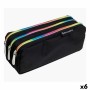 Trousse d'écolier Exacompta Rainbow Noir 22,5 x 8 x 10 cm (6 Unités) de Exacompta, Trousses - Réf : S8435434, Prix : 37,41 €,...