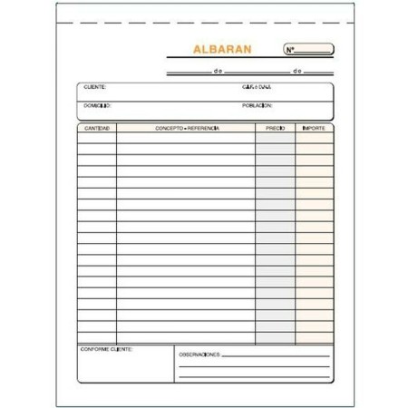 Invoice Check-book 15 x 21 cm (10 Units) by N/A, Sales & Invoice Forms - Ref: S8437211, Price: 20,61 €, Discount: %