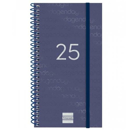 Agenda Finocam YEAR Bleu Mini 9,4 x 17,1 cm 2025 de Finocam, Agendas civils & carnets de RDV - Réf : S8437396, Prix : 6,63 €,...