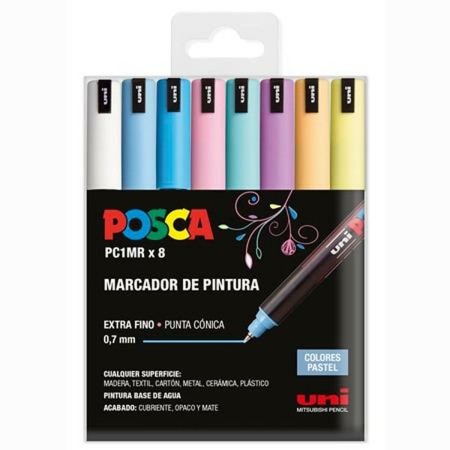 Acrylic paint marker POSCA PC-1MR/8C Cake 0,7 mm 8 Pieces by POSCA, Permanent Markers & Marker Pens - Ref: S8437714, Price: 1...