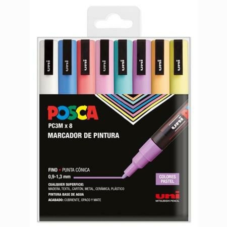 Acrylic paint marker POSCA PC-3M/8C Cake 0,9-1,3 mm 8 Pieces by POSCA, Permanent Markers & Marker Pens - Ref: S8437717, Price...