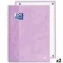 Cuaderno Oxford EUROPEANBOOK 1 Lavanda Pastel A4+ 80 Hojas 5 Piezas (2 Unidades) de Oxford, Cuadernos de anillas - Ref: S8438...