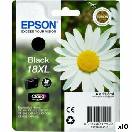 Original Ink Cartridge Epson Nº18XL Black (10 Units) (1 Unit) by Epson, Printer toners and inks - Ref: S8438087, Price: 281,3...