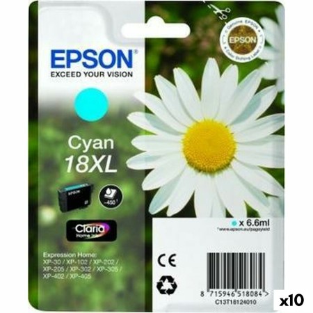 Cartucho de Tinta Original Epson Nº18XL Cian (10 Unidades) (1 unidad) de Epson, Tóners y tinta de impresora - Ref: S8438088, ...