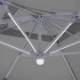 Parasol Tiber Blanc Gris clair Aluminium 300 x 300 x 250 cm LED de BigBuy Outdoor, Parasols - Réf : S8700711, Prix : 524,81 €...