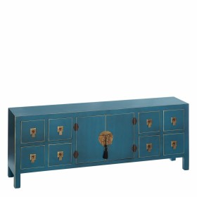 Meubles de télévision ORIENTE 130 x 24 x 50,5 cm Bleu Bois MDF de BigBuy Home, Tables et supports de télévision - Réf : S8800...