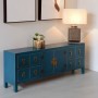 TV furniture ORIENTE 130 x 24 x 50,5 cm Blue MDF Wood by BigBuy Home, TV tables and stands - Ref: S8800049, Price: 238,70 €, ...