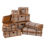 Set of Chests 90 x 47 x 45 cm Synthetic Fabric Wood Frames (3 Pieces) by BigBuy Home, Storage boxes and chests - Ref: S880205...