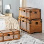 Set of Chests 90 x 47 x 45 cm Synthetic Fabric Wood Frames (3 Pieces) by BigBuy Home, Storage boxes and chests - Ref: S880205...