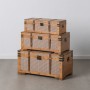 Set of Chests 90 x 47 x 45 cm Synthetic Fabric Wood Frames (3 Pieces) by BigBuy Home, Storage boxes and chests - Ref: S880205...