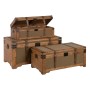 Set of Chests 90 x 47 x 45 cm Synthetic Fabric Wood (3 Pieces) by BigBuy Home, Storage boxes and chests - Ref: S8802058, Pric...