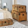 Set of Chests 90 x 47 x 45 cm Synthetic Fabric Wood (3 Pieces) by BigBuy Home, Storage boxes and chests - Ref: S8802058, Pric...