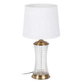 Lampe de bureau Doré Lin Métal Fer 40 W 220 V 35 x 35 x 69 cm de BigBuy Home, Lampes de chevet - Réf : S8802258, Prix : 61,27...