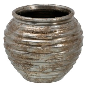 Cache-pot 39 x 39 x 37 cm Céramique Argent de BigBuy Garden, Cache-pots - Réf : S8802949, Prix : 59,83 €, Remise : %