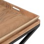 Tavolino da Caffè Naturale Ferro Legno di mango 85 x 85 x 39 cm di BigBuy Home, Tavoli - Rif: S8804435, Prezzo: 197,53 €, Sco...