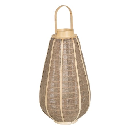 Lantern Candleholder Lantern Beige Natural Jute Crystal 31 x 31 x 55 cm | Tienda24 - Global Online Shop Tienda24.eu