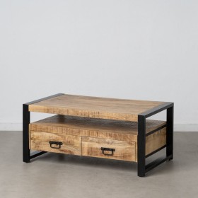 Side table MARA Black Natural 100 x 60 x 45 cm 100 x 45 x 60 cm by BigBuy Home, Tables - Ref: S8806047, Price: 321,45 €, Disc...