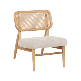 Armchair Cream Natural Rubber wood Foam Fabric 62 x 70 x 72 cm by BigBuy Home, Chairs - Ref: S8806392, Price: 296,70 €, Disco...