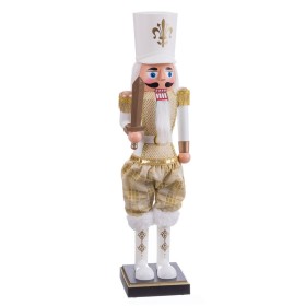 Christmas bauble White Golden Soldier 14 x 12 x 52 cm by BigBuy Home, Christmas - Ref: S8807073, Price: 30,52 €, Discount: %